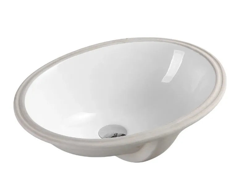 Lavabo bajoencimera ovalado cerámico blanco NUE de Aquore 0