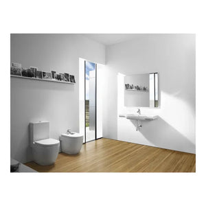 ROCA MERIDIAN A32724D000 Lavabo con repisa de 85 cm fabricado en porcelana de color blanco - MerkiMarket
