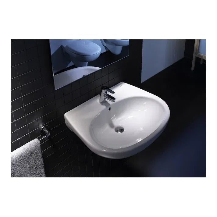 ROCA VICTORIA A325394000 Lavabo para instalación a mural de 52 cm fabricado en porcelana de color blanco - MerkiMarket