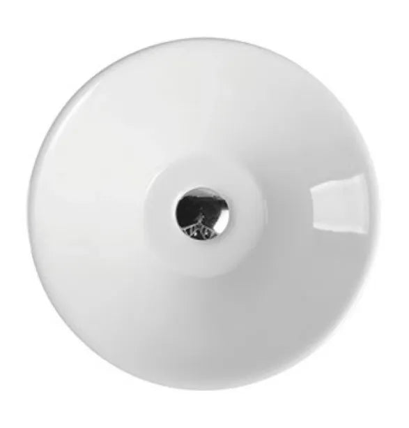 Lavabo sobreencimera blanco redondo de cerámica moderno y compacto sin grifería Spin 43 B de Aquore 1