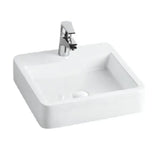 Lavabo suspendido blanco de cerámica KUBE de Aquore