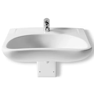 Roca Access Lavabo suspendido con juego de fijación de 64 cm fabricado en porcelana de color blanco - MerkiMarket