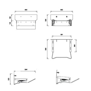 Roca Access Lavabo suspendido con juego de fijación de 64 cm fabricado en porcelana de color blanco - MerkiMarket