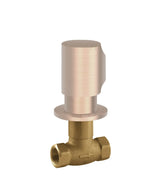 Llave de paso empotrada con rosca hembra 12 con acabado oro rosa mate 24K TRES