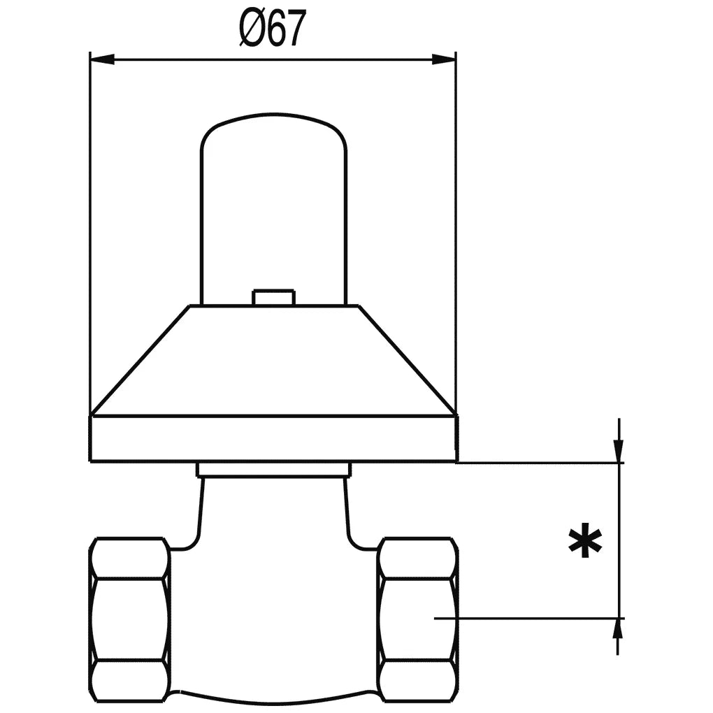 Llave de paso para empotrar a pared con agua fría de latón con acabado cromado Ese-23 Basic TRES 1