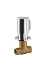 Llave de paso redonda para baño con acabado cromado Max Tres