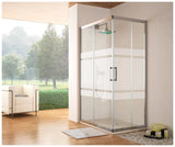 Pare douche dangle avec fixes et portes coulissantes décoré Bali Kassandra