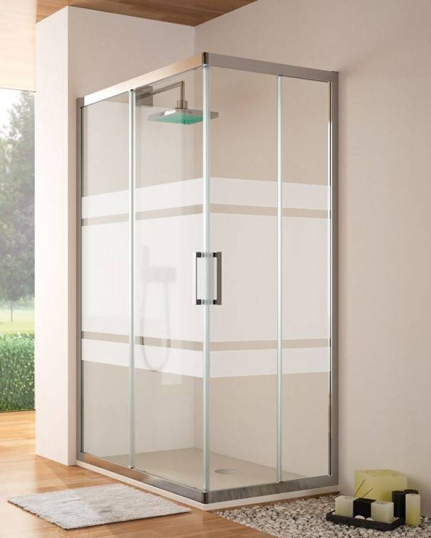 Mampara angular formada decorado correderas puertas y fijos por Bali Kassandra