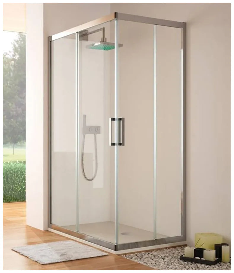 Mampara de ducha angular con fijos y puertas correderas 300 Kassandra 1
