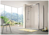 Pare-douche avec porte coulissante de 195 cm de verre trempé CU607 Kassandra