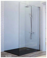 Pare-douche avec verre transparent et profil argent brillant Fresh Kassandra