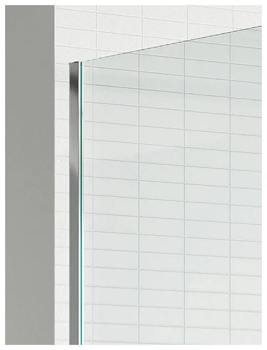 Mampara de ducha con vidrio transparente y perfil de plata de alto brillo Fresh Kassandra 2