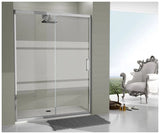 Pare douche avec porte coulissante en verre trempé décoré Bali TR102 Kassandra