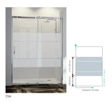 Pare douche décorée pour porte coulissante en verre trempé Clio LU102 Kassandra