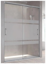 Paroi de douche frontale avec 2 portes coulissantes en verre trempé BT111 Kassandra