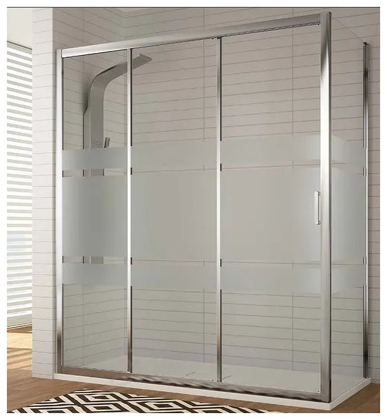 Mampara frontal decorado Bali 2 puertas correderas y lateral fijo DI101+DI103 Kassandra 0