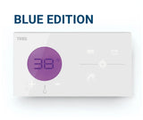 Mando termostático electrónico para ducha con tres vías y acabado blanco y cromo Shower Technology TRES