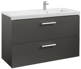 Ensemble Salle de Bain Prisma 110 cm Vasque à Droite Blanc Brillant Roca
