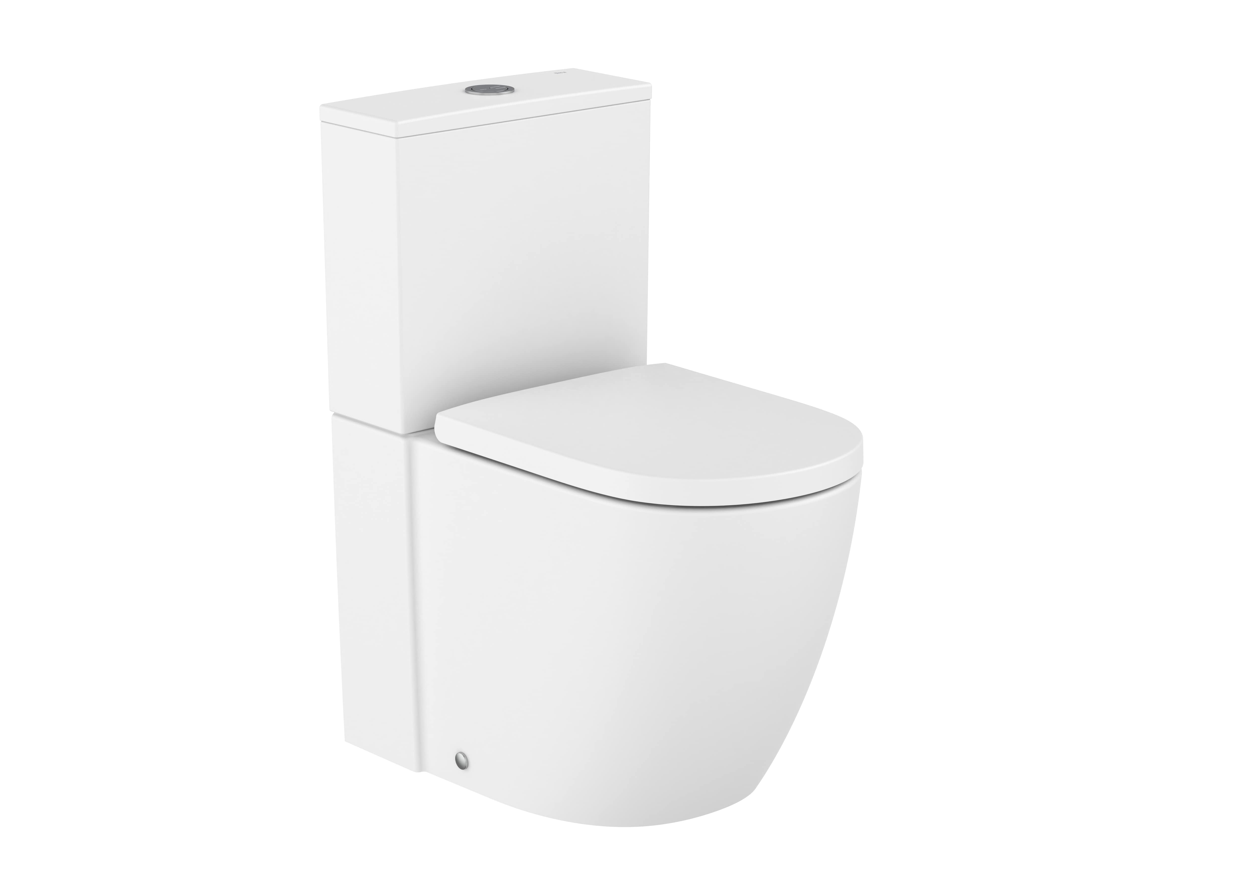 Inodoro Completo Roca Meridian Rimless Vortex con Tapa SoftClose — Pack Tanque Bajo - Blanco mate