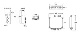 Panel inteligente para grifería de ducha de pared con instalación Smart Shower Roca 2