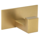 Percha cuadrada con adhesivo diseño elegante acabado oro mate con protección PVD de Valaz