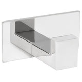 Percha cuadrada diseño moderno con acabado cromado instalación adhesiva sin taladro de Valaz