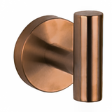 bath towel hook round design brushed rose gold finish brass screws included <serie> by Valaz