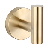 Round bathroom hook in brushed gold SUS304 stainless steel by Valaz