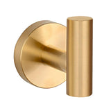 Round bathroom hook in matte gold with PVD protection by Valaz