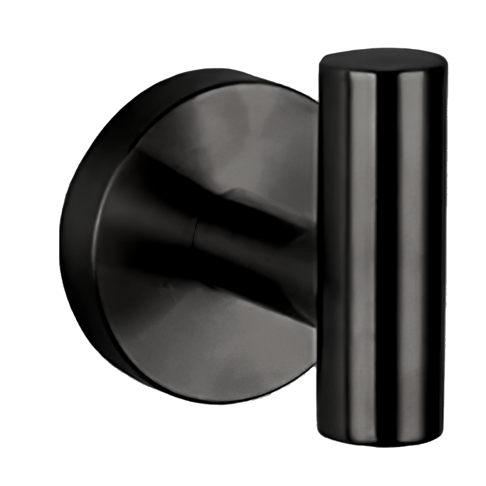 percha de baño redonda negro mate acero inoxidable SUS304 de Valaz 0