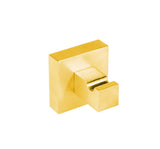Percha para baño de latón con acabado oro mate Cuadro TRES