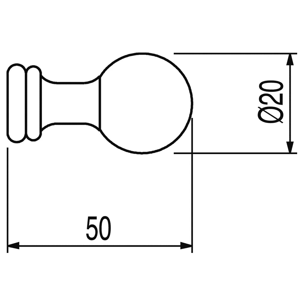 Percha para cuarto de latón con acabado viejo mate Retro TRES 1