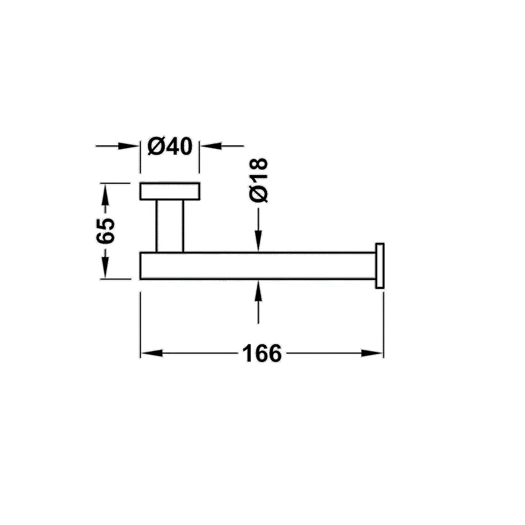 Portarrollos de papel higiénico en latón para baño con acabado negro Max TRES 1