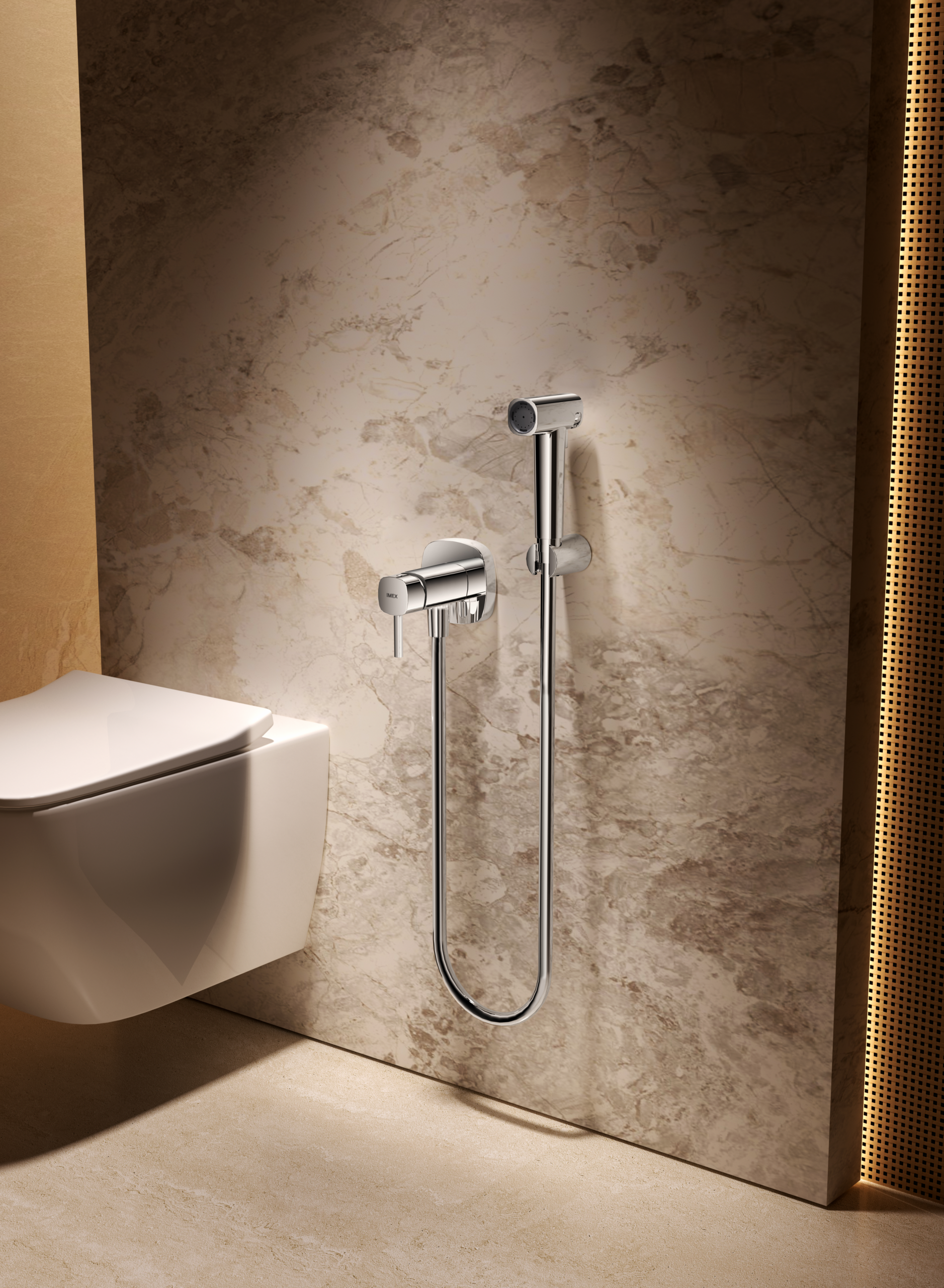 Grifo Empotrado De Bidé Toscana Imex Oro rosa cepillado en ambiente