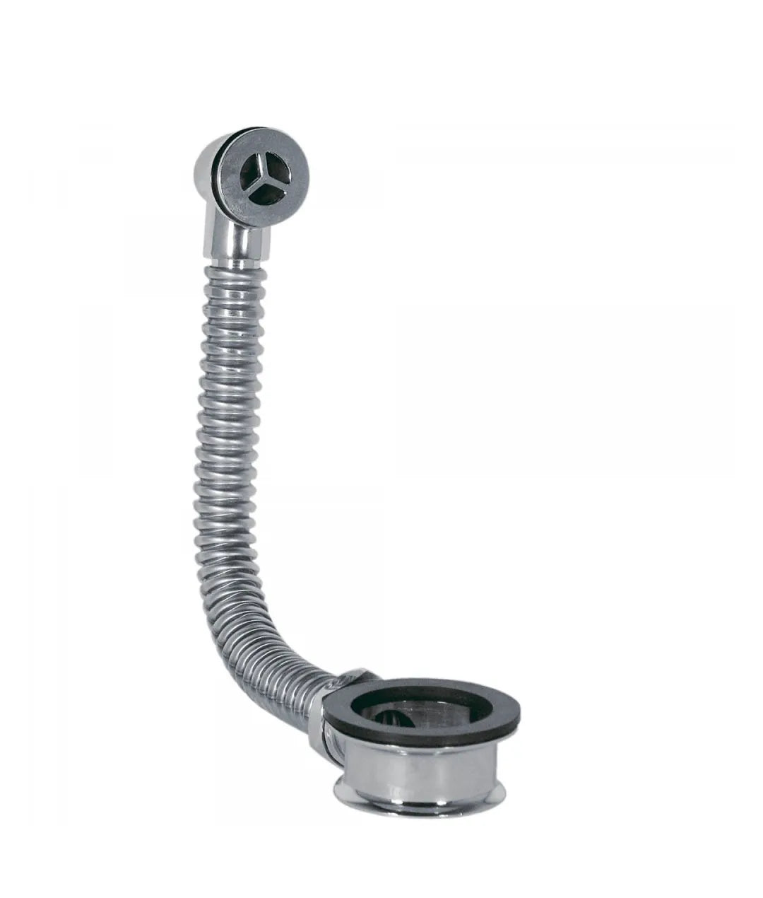 Rebosadero para lavabo con tubo flexible acabado cromado TRES 0