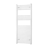 Radiateur Sèche Serviettes Mural À Eau Blanc Métal Avec Kit Montage Bouchon Et Purgeur Victoria 120x50cm Roca