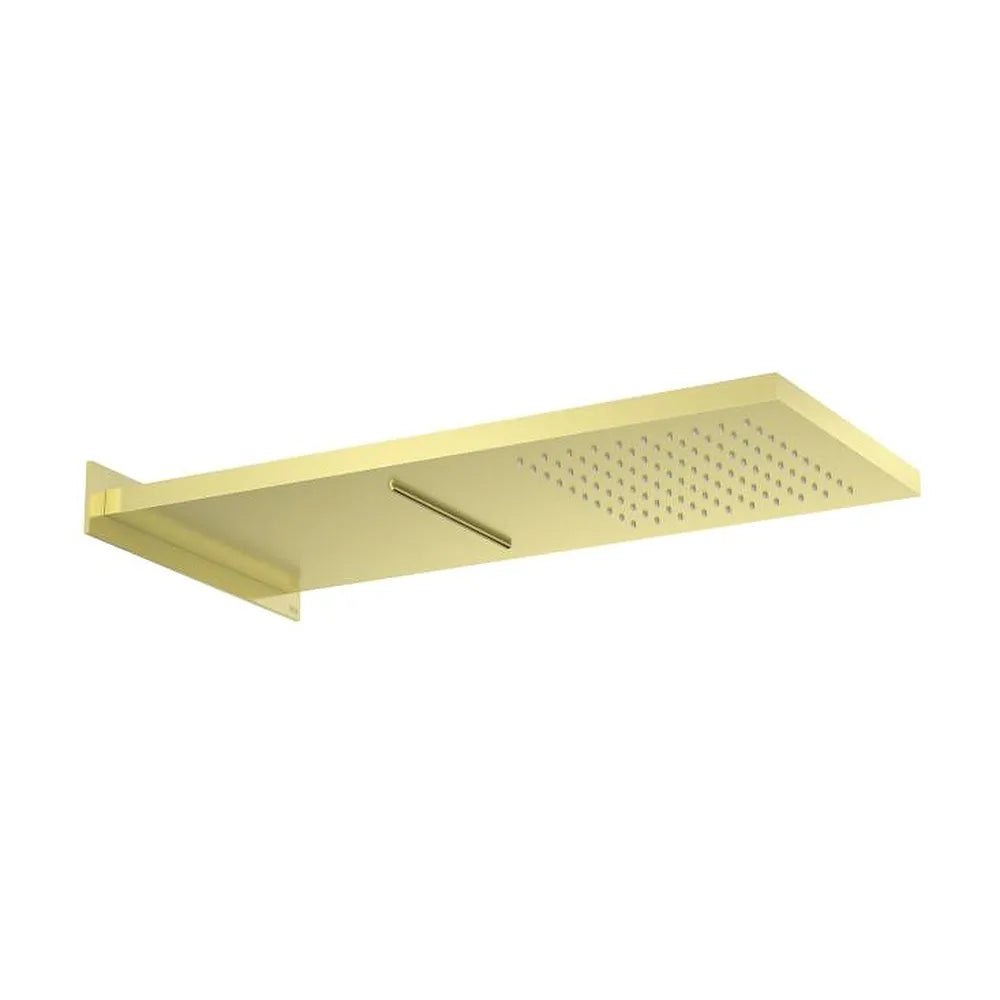 Rociador rectangular de pared acero inoxidable 27x58 cm 2 funciones Rain Cascada Roca - Vista 1