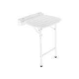 Asiento de ducha abatible con patas para movilidad reducida blanco 42x40x51 cm Roca