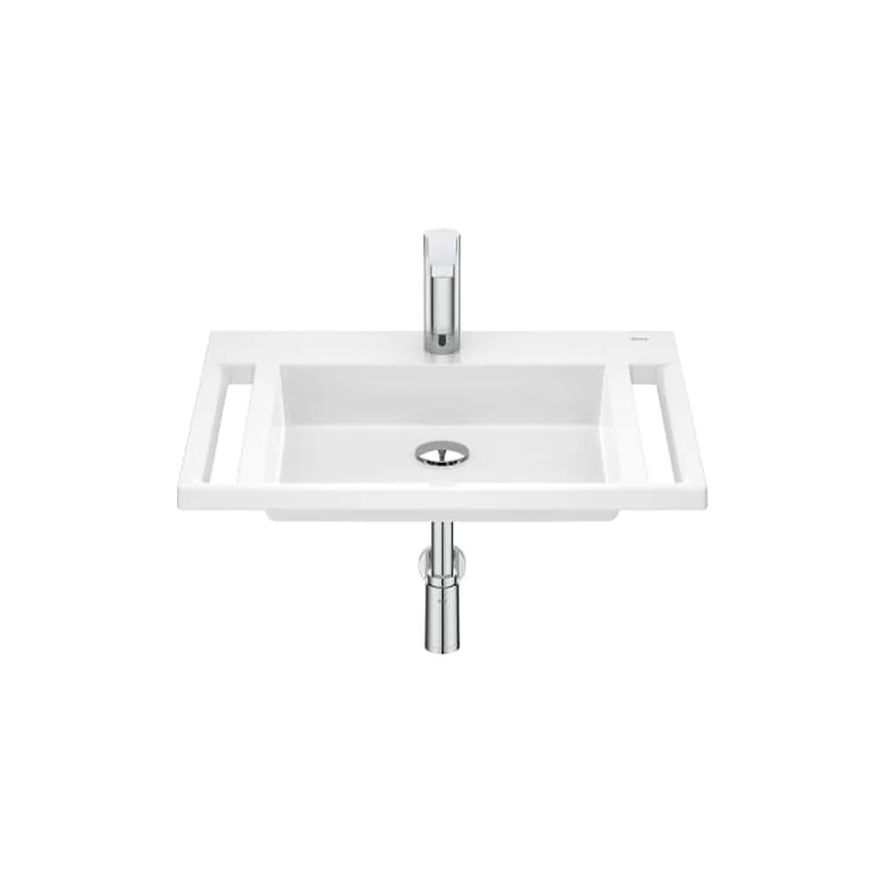 Lavabo mural de Stonex con toalleros integrados 65x55x13 cm Roca - Vista 1