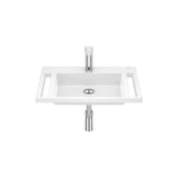 Lavabo mural de Stonex con toalleros integrados 65x55x13 cm Roca