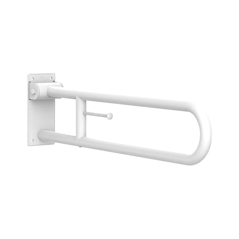 Asa de baño abatible con portarrollo blanco para movilidad reducida 99x8x22 cm Roca - Vista 1