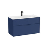 Mueble base compacto suspendido con dos cajones y lavabo porcelana 100x46x58 cm Roca
