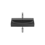 Lavabo mural compacto rectangular 60x36 cm Fineceramic negro mate Roca