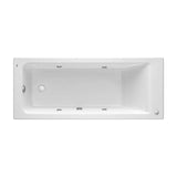 Bathtub acrílica rectangular hydromassage Basic 140x70 cm con pies Roca