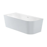 STONEX Left Asymmetrical Corner Bathtub Roca 180x80 cm White with Click-Clack Waste