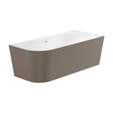 Banheira de Canto Assimétrica Direita em STONEX Roca 170x75 cm Branca com Válvula Click-Clack
