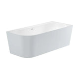 Bañera de Esquina Asimétrica Derecha Roca STONEX 170x75 cm Blanca con Desagüe Click-Clack