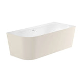 Baignoire d'Angle Asymétrique Droite en STONEX Roca 170x75 cm Blanche avec Bonde Click-Clack