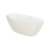Bañera Exenta Ovalada Roca STONEX 180x80 cm Blanca con Desagüe Click-Clack