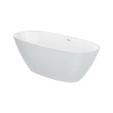 STONEX Freestanding Oval Bathtub Roca 180x80 cm White with Click-Clack Waste